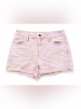 Universal Thread Women Purple Acid Wash Midi Shorts Size 12/31 Raw Hem 4” inseam